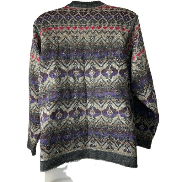 Iva Knight 100 % New Wool Cardigan Sweater - No Size Tag - Picture 2 of 4